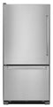 KITCHENAID KRBL109ESS 19 cu. ft. 30-Inch Width Full Depth Non Dispense Bottom Mount Refrigerator - Stainless Steel