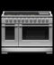 FISHER & PAYKEL RGV3486GDL Gas Range, 48", 6 Burners with Griddle