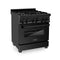 ZLINE 30" Black Stainless 4.0 cu.ft. 4 Gas BurnerElectric Oven Range RAB30