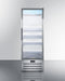 SUMMIT ACR1415RH 14 CU.FT. Pharmaceutical All-refrigerator With A Glass Door, Lock, Digital Thermostat, and A Stainless Steel Interior and Exterior Cabinet