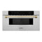 ZLINE KITCHEN AND BATH MWDZ30G ZLINE Autograph Edition 30" 1.2 cu. ft. Built-In Microwave Drawer in Stainless Steel with Accents (MWDZ-30) [Color: Gold]