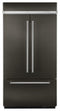 KITCHENAID KBFN502EBS 24.2 Cu. Ft. 42" Width Built-In Stainless French Door Refrigerator with Platinum Interior Design - Black Stainless Steel with PrintShield(TM) Finish
